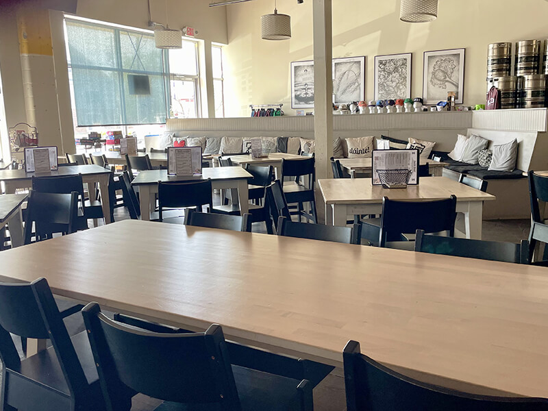 Bench area for private events